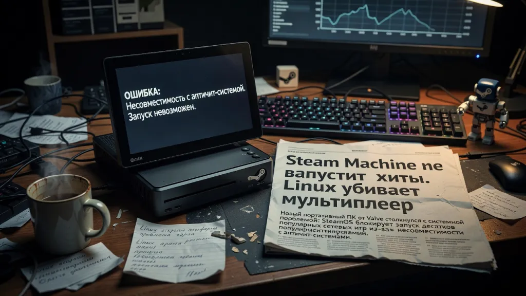 Steam Machine не запустит хиты. Linux убивает мультиплеер